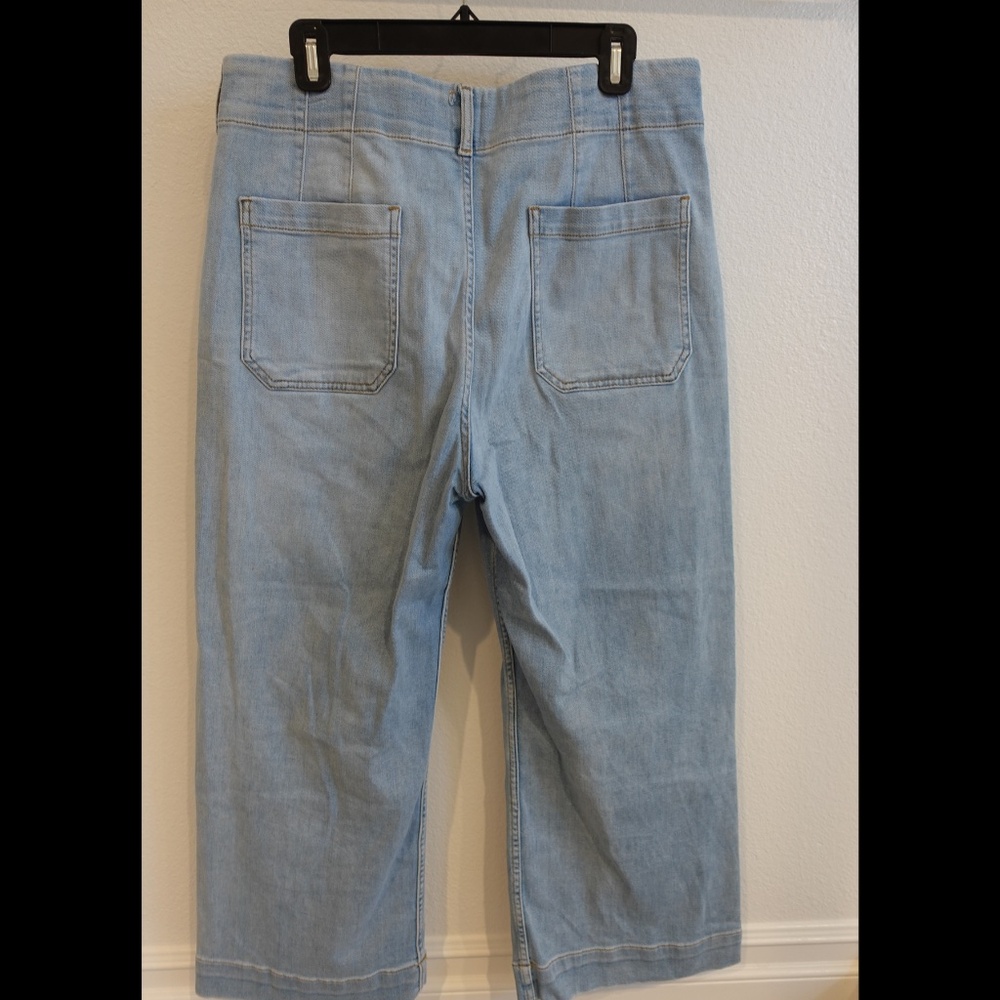 The Colette Crop High-Rise Wide-Leg Jeans by Maeve (Anthropologie) - Picture 5 of 7